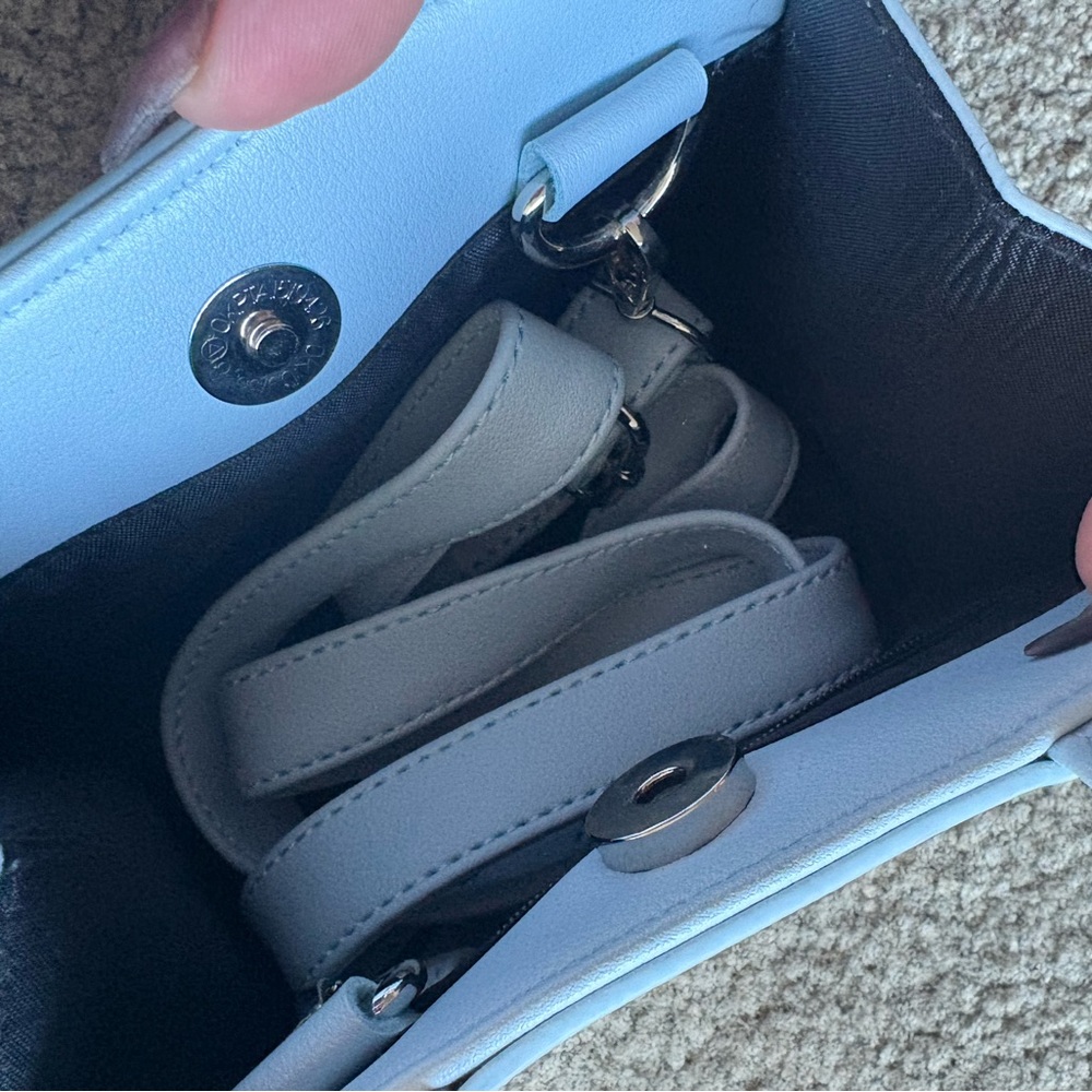 Light Blue Embossed Statement Tote - image 3